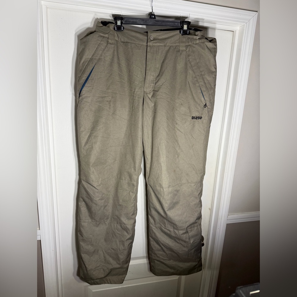 Orage Men's Beige Cargo Ski Pants XXL